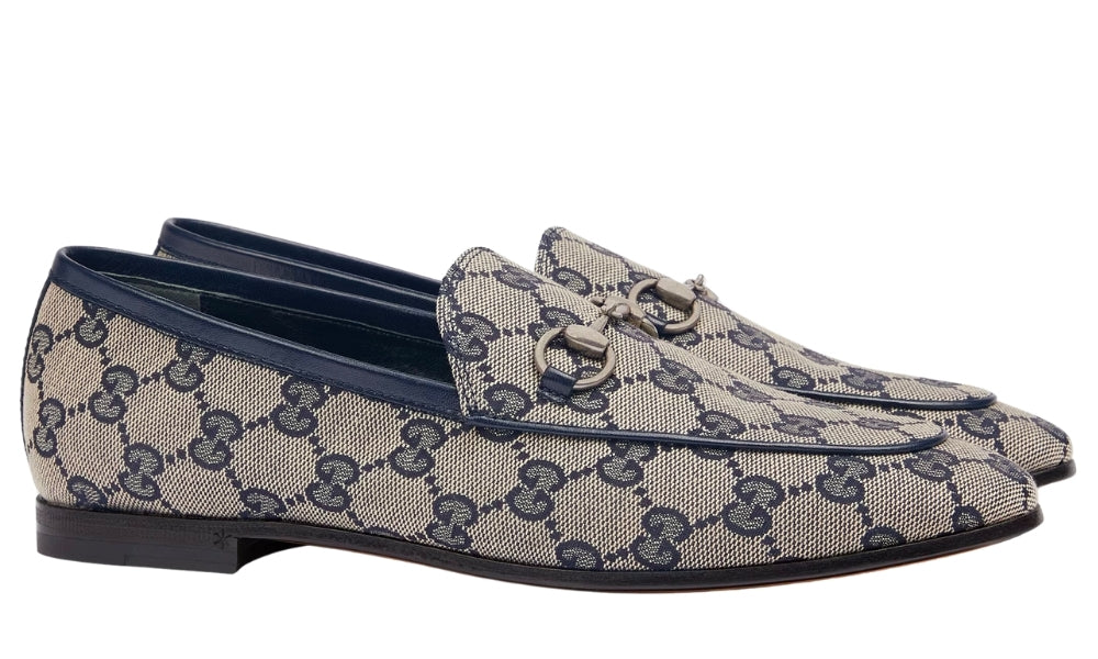 Women's Gucci Jordaan Loafer 'Beige Blue' - ARABIA LUXURT