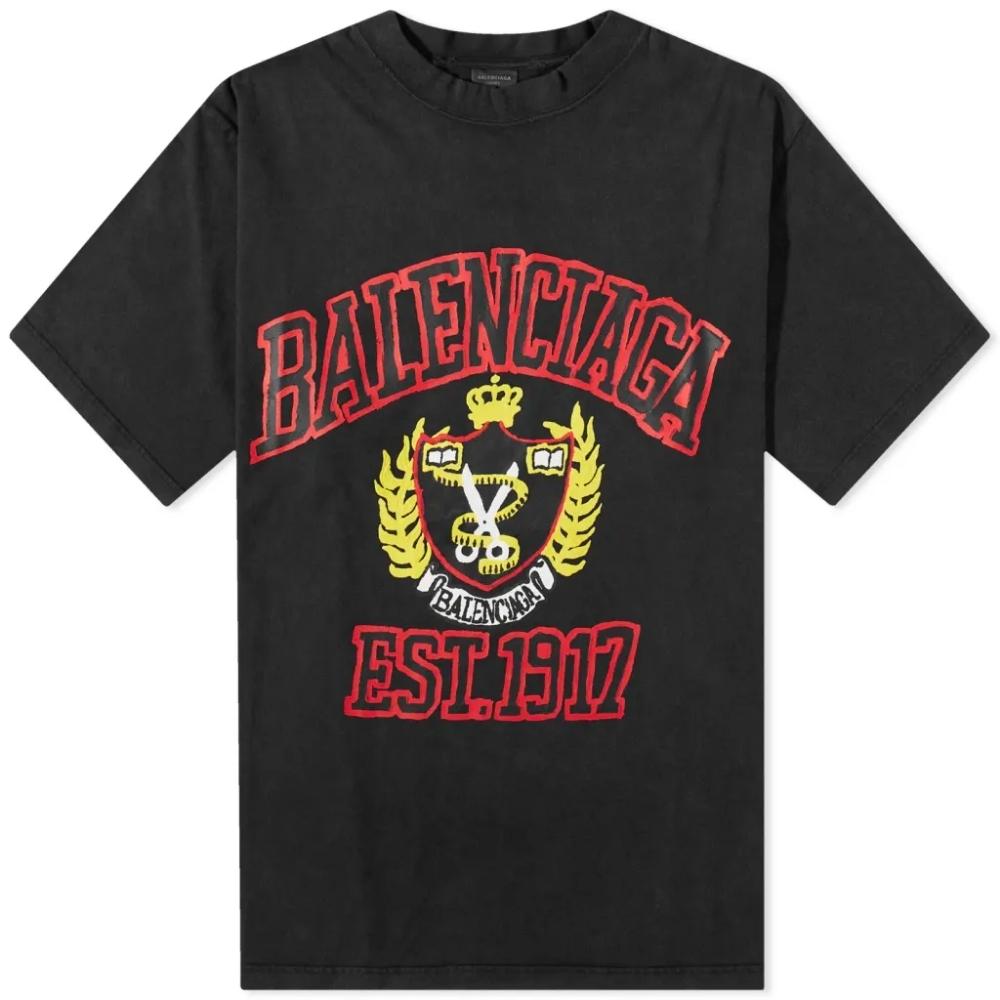 Balenciaga College T-shirt Black