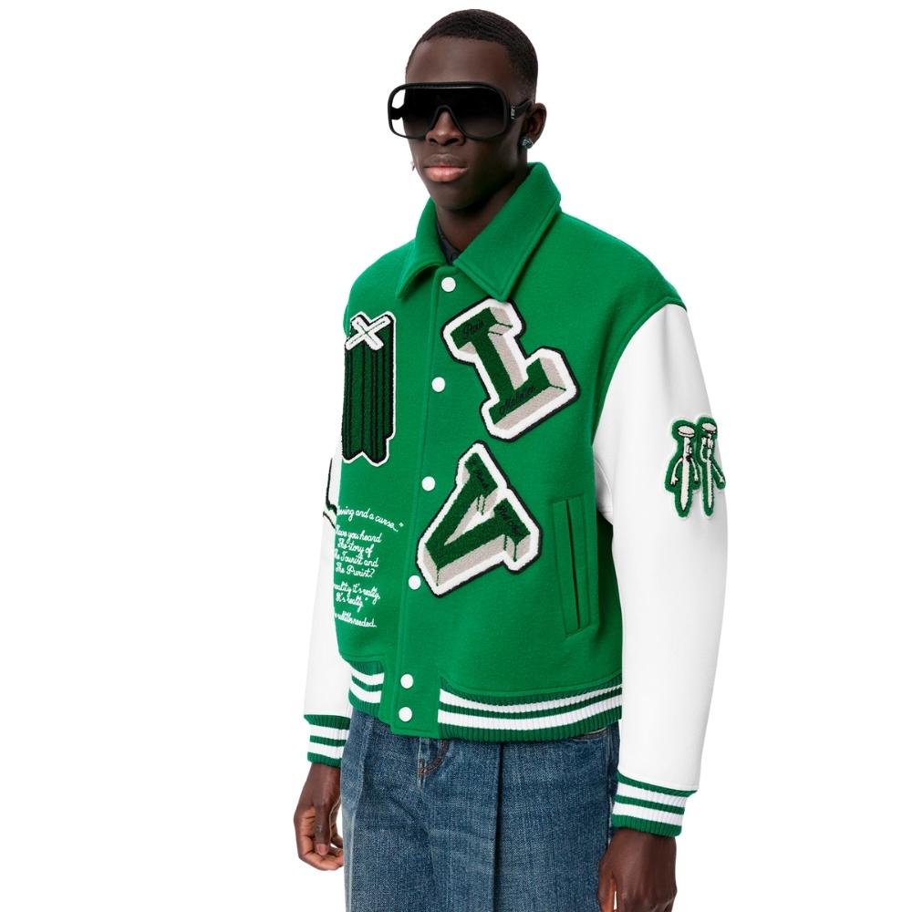 Louis Vuitton X Virgil Abloh AW21 Varsity Leather Jacket