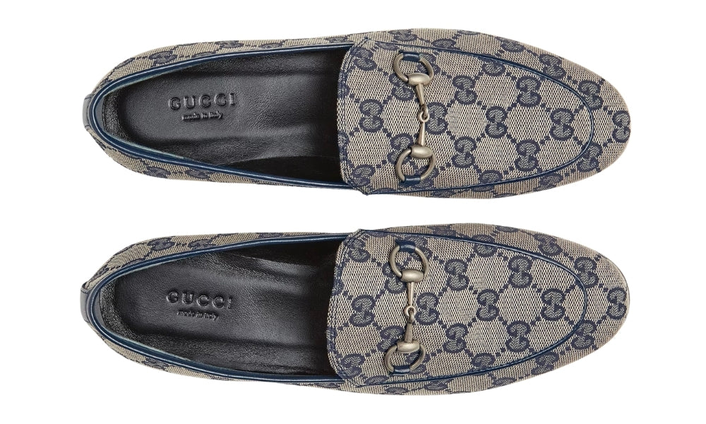 Women's Gucci Jordaan Loafer 'Beige Blue' - ARABIA LUXURT