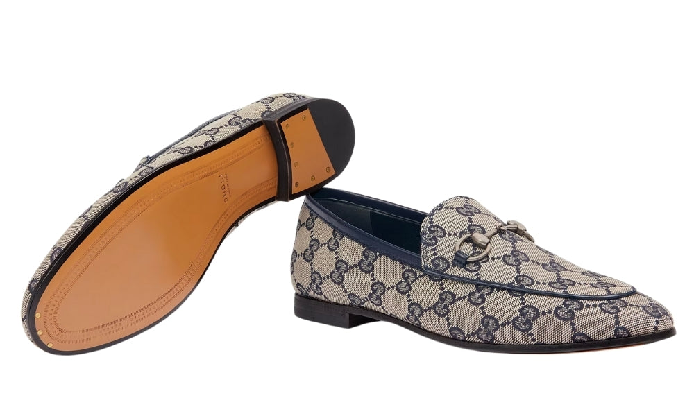 Women's Gucci Jordaan Loafer 'Beige Blue' - ARABIA LUXURT