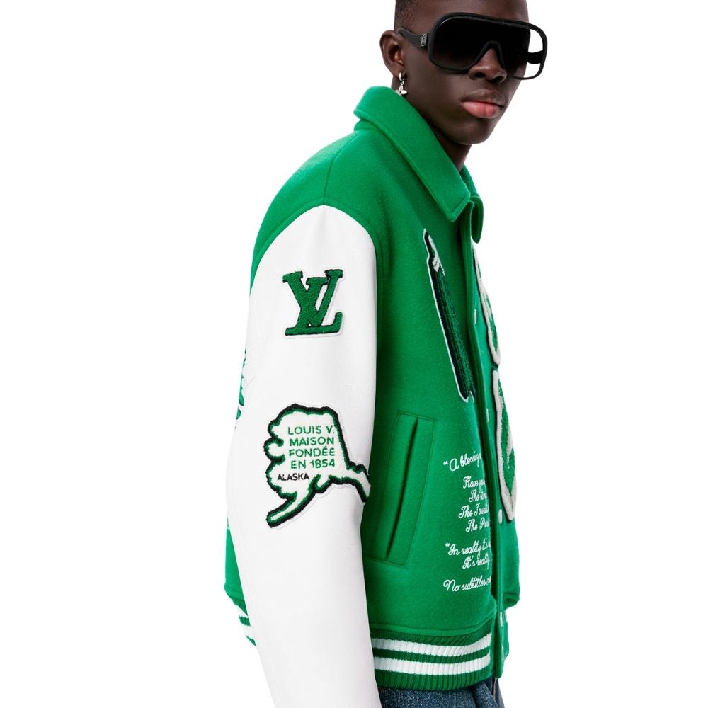 Louis Vuitton X Virgil Abloh AW21 Varsity Leather Jacket