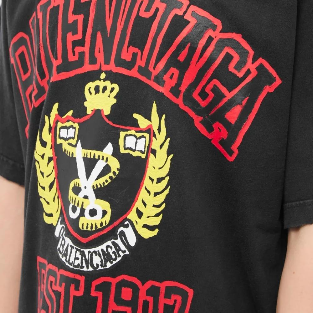 Balenciaga College T-shirt Black