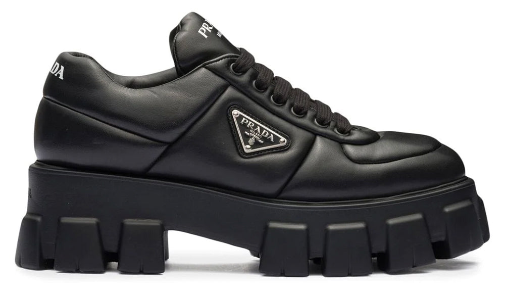 Prada Soft 55mm leather lace-up shoes - ARABIA LUXURY