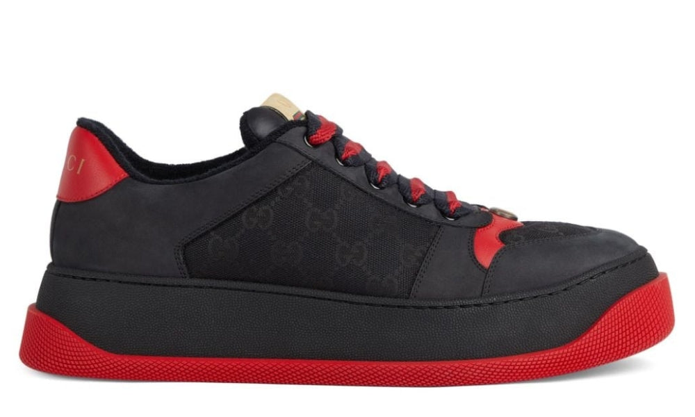 Gucci Screener GG Supreme sneakers 'Black Red' - ARABIA LUXURT