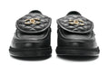 CHANEL Lambskin Quilted CC Turnlock Loafers 41 Black - ARABIA LUXURY