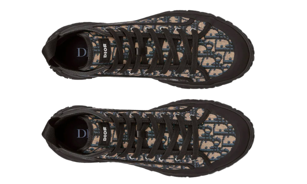 Dior B28 High 'Dior Oblique - Beige Black' - ARABIA LUXURY