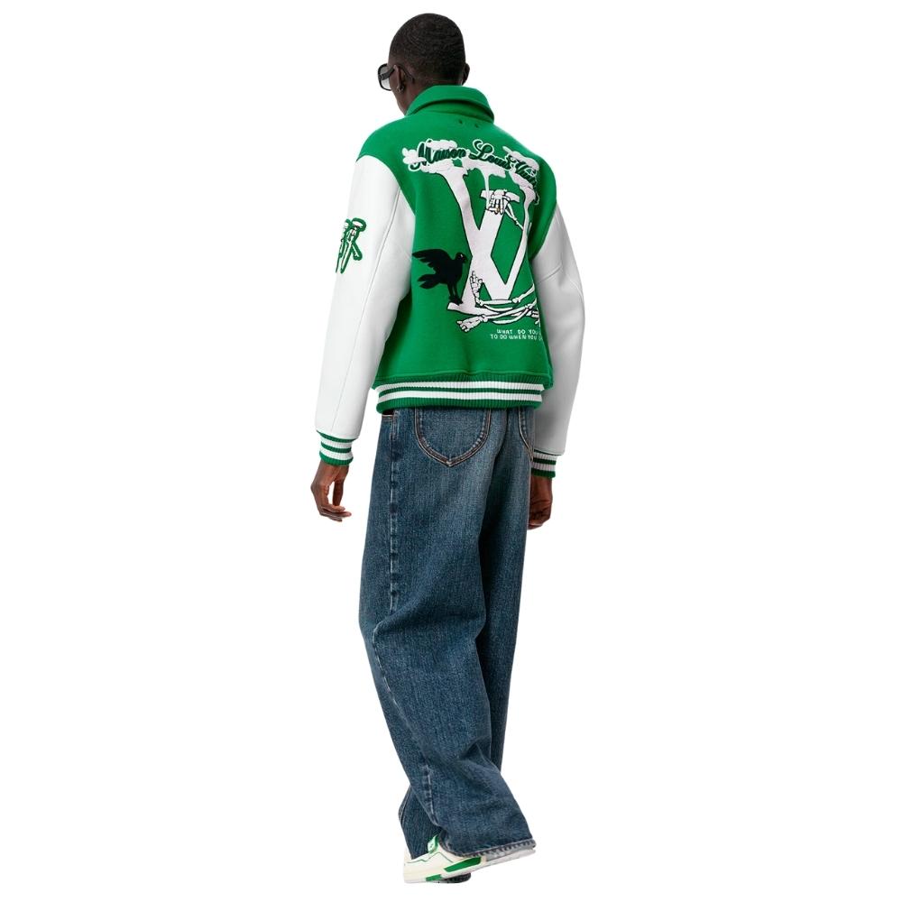 Louis Vuitton X Virgil Abloh AW21 Varsity Leather Jacket