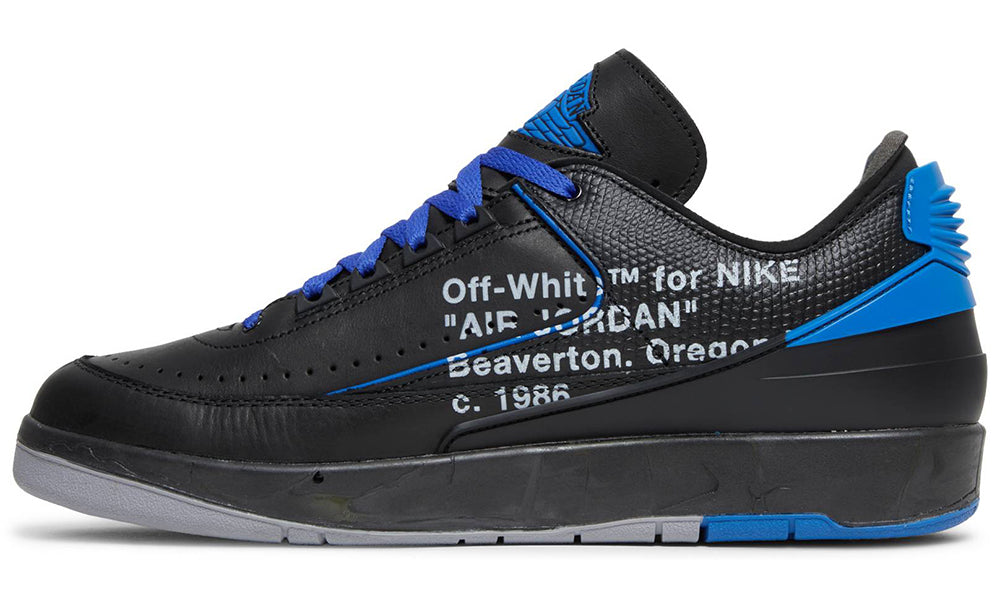 Off-White x Air Jordan 2 Retro Low SP 'Black Varsity Royal' - ARABIA LUXURY