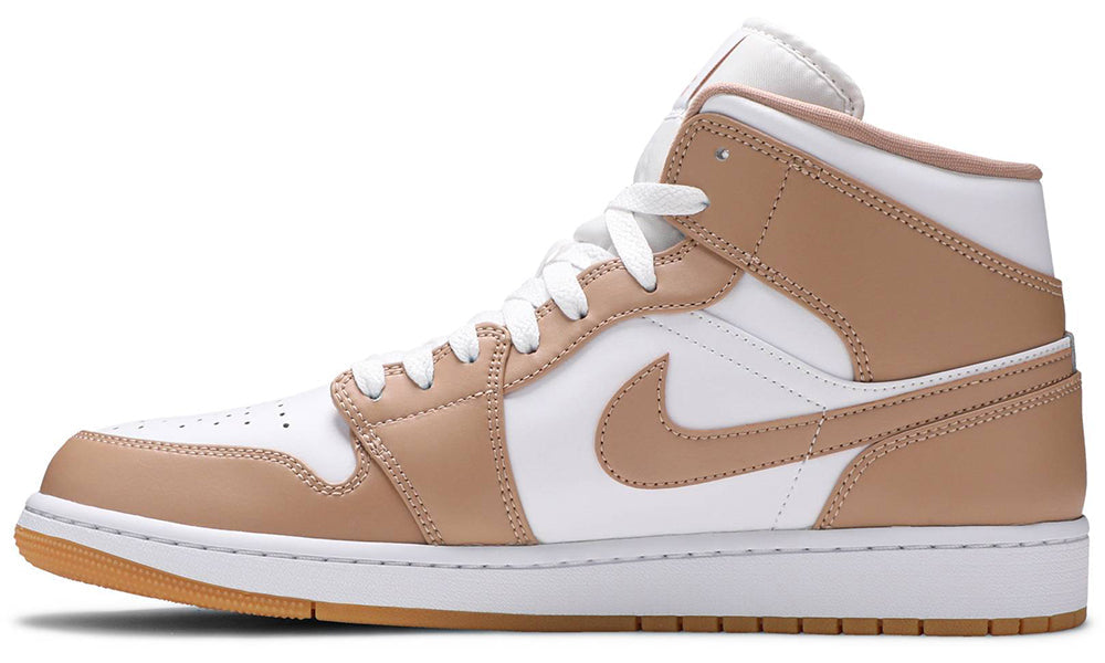 Air Jordan 1 Mid 'Tan Gum' Sneakers - ARABIA LUXURY