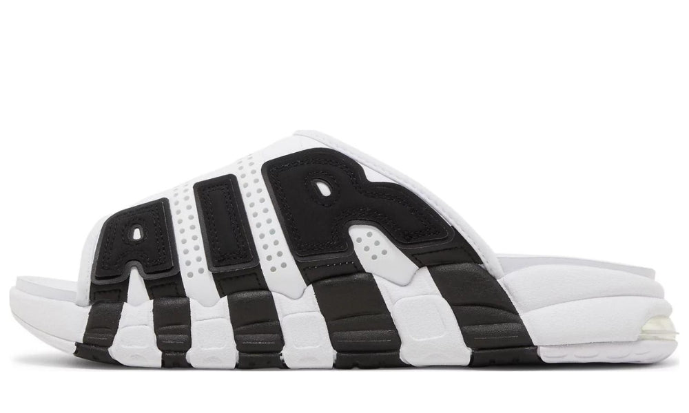 Air More Uptempo Slide 'White Black Red' - ARABIA LUXURY