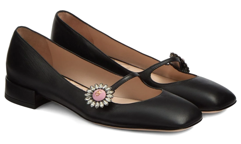 Valentino Garavani 20mm Mary Jane ballerina "Black" - 