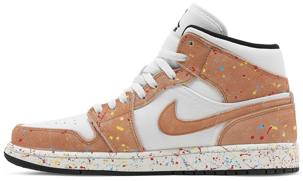 Air Jordan 1 Mid SE 'Brushstroke Paint Splatter' - ARABIA LUXURY