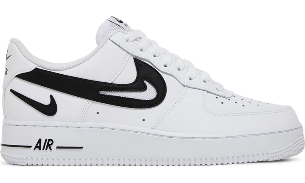 Air Force 1 '07 'Cut Out Swoosh - White Black' - ARABIA LUXURY