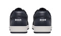 B27 LOW-TOP SNEAKER Navy Blue Smooth Calfskin and CD Diamond Canvas - ARABIA LUXURY