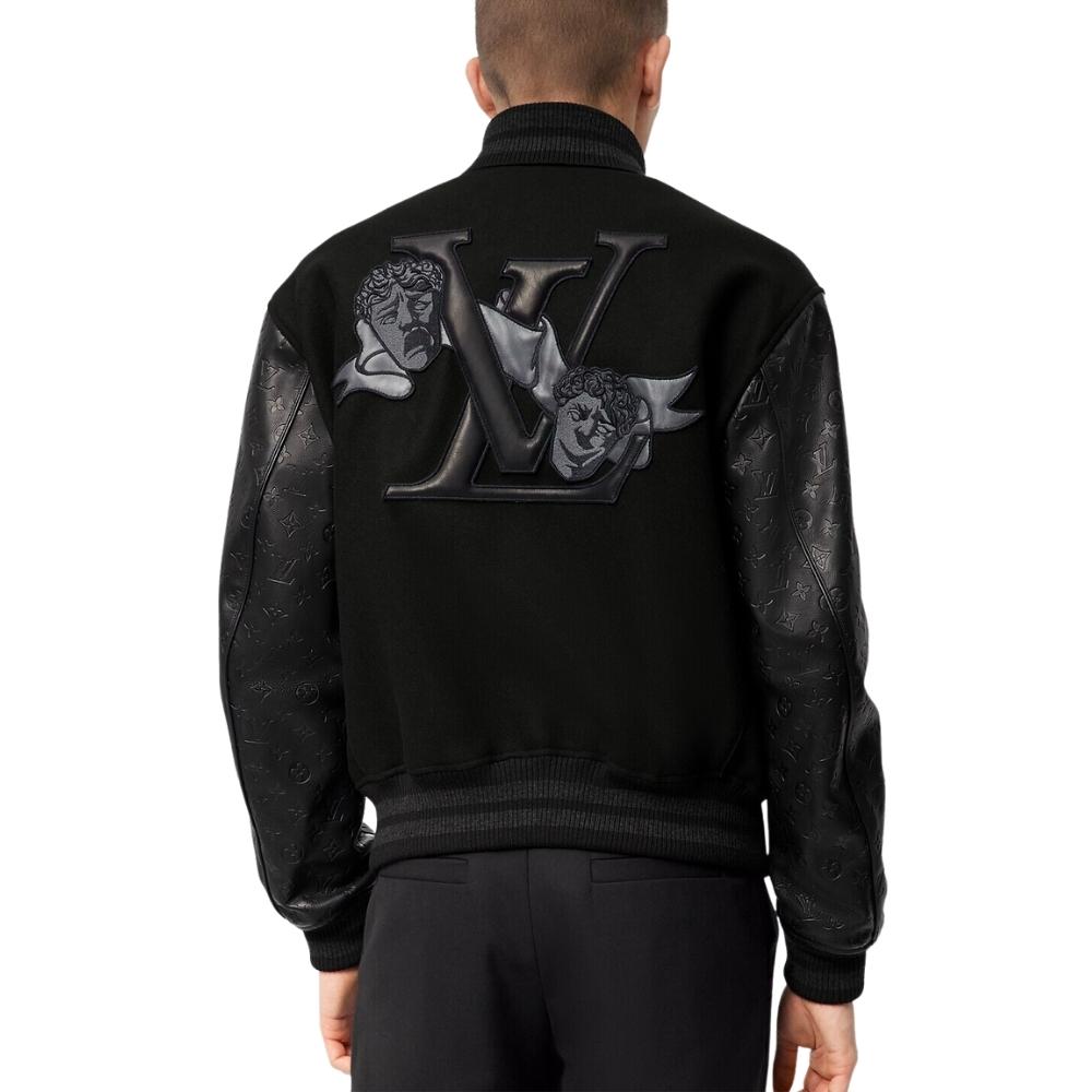 Louis Vuitton Monogram embossed leather and wool jacket