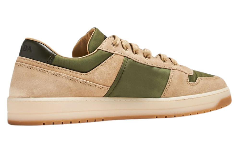 Prada Downtown Delavé Suede and Re-Nylon Sneakers -