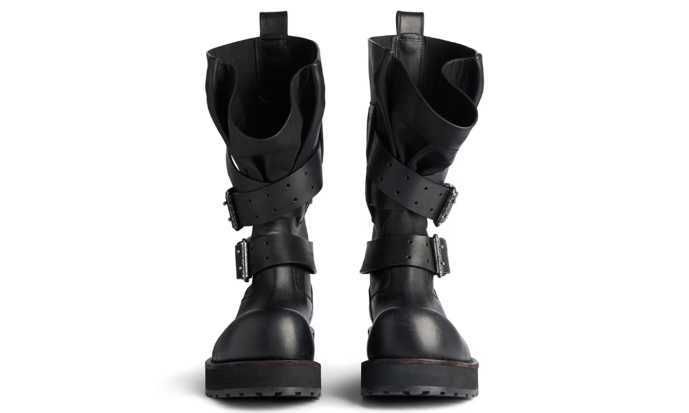 Balenciaga Venom High Boot in Black Calfskin -