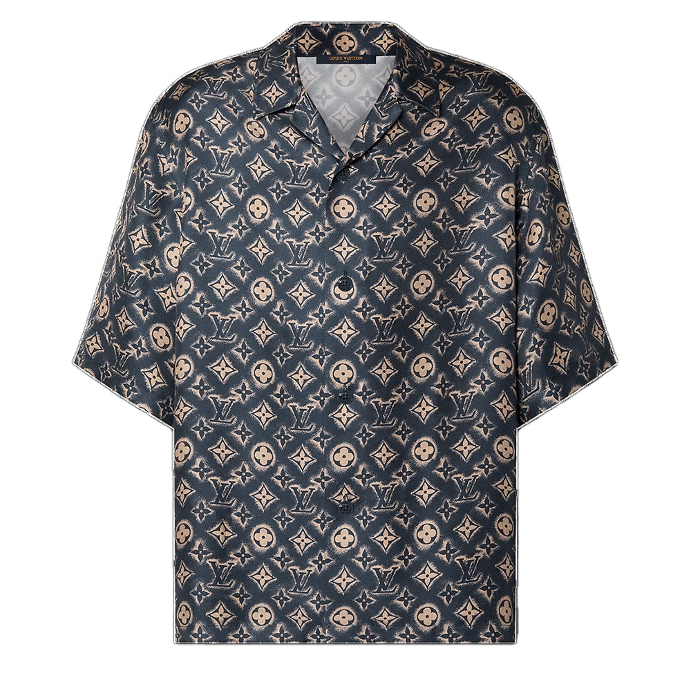 Louis Vuitton Monogram Silk Short-Sleeved Shirt