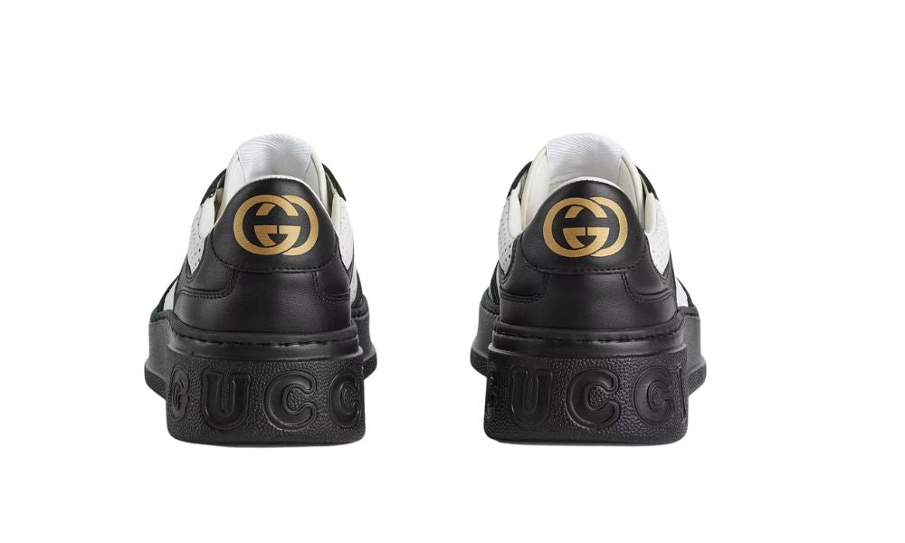 Gucci Wmns GG Embossed Sneaker 'Black White' - ARABIA LUXURT