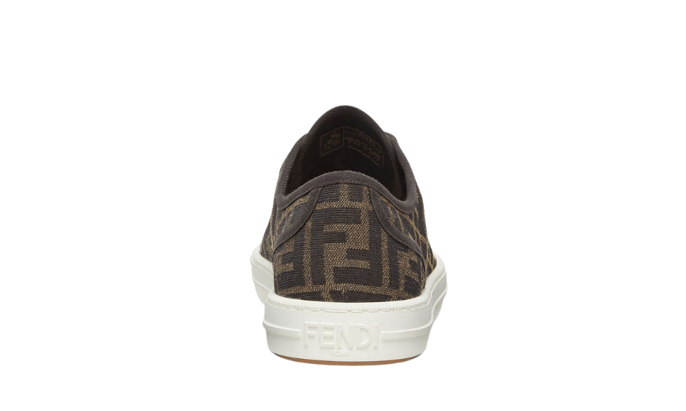 Fendi Domino Brown Fabric low-Tops - ARABIA LUXURY