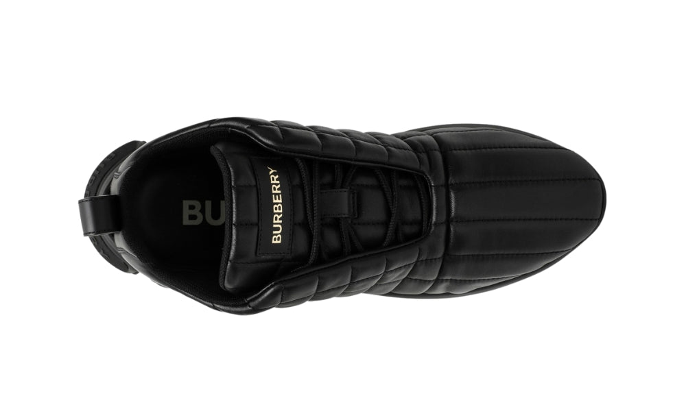 Burberry Quilted Leather Classic Sneakers 'Black' - ARABIA LUXURY