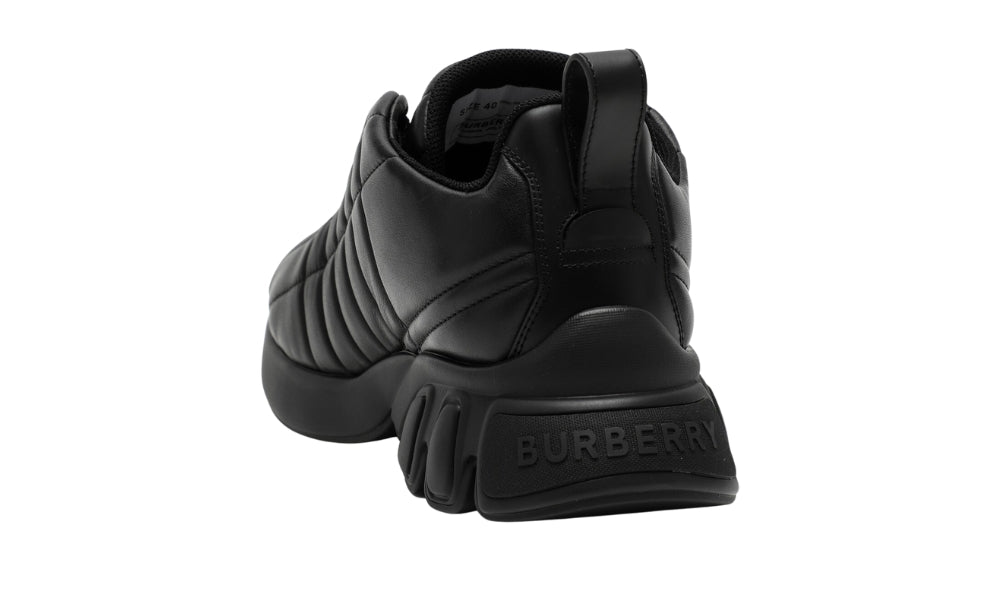 Burberry Quilted Leather Classic Sneakers 'Black' - ARABIA LUXURY