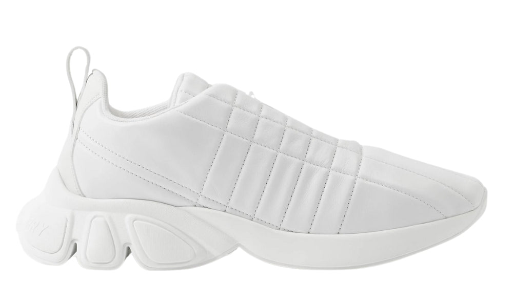 Burberry Quilted Leather Classic Sneakers 'White' - ARABIA LUXURY