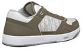 Dior B27 Low Top Sneaker Galaxy Oblique White Olive Nubuck - ARABIA LUXURY