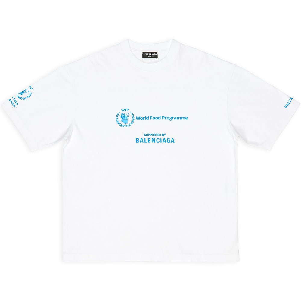 BALENCIAGA  Logo T-shirt in Organic Cotton Jersey 'White'