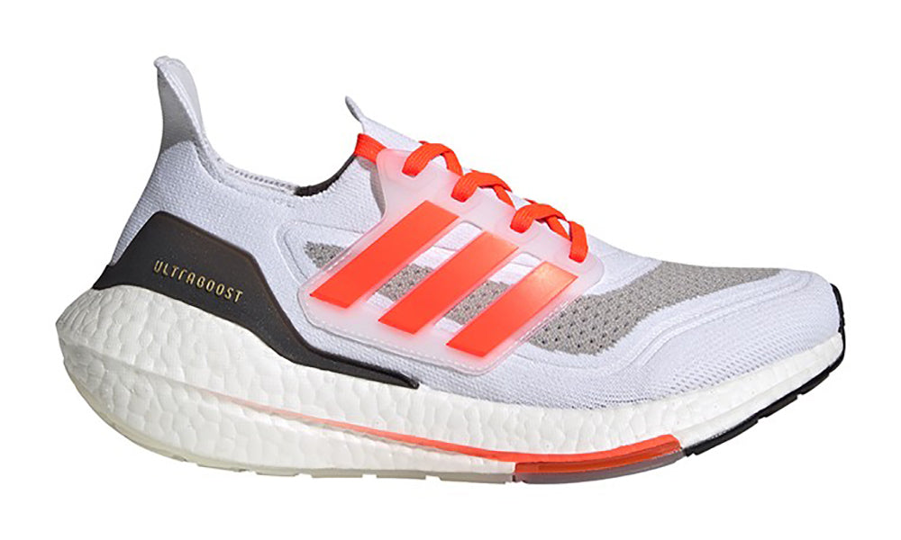 Adidas Ultraboost 21 "White - Solar Red - Gold Met"