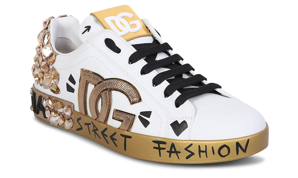 DOLCE & GABBANA Logo Patch Sneakers - ARABIA LUXURY