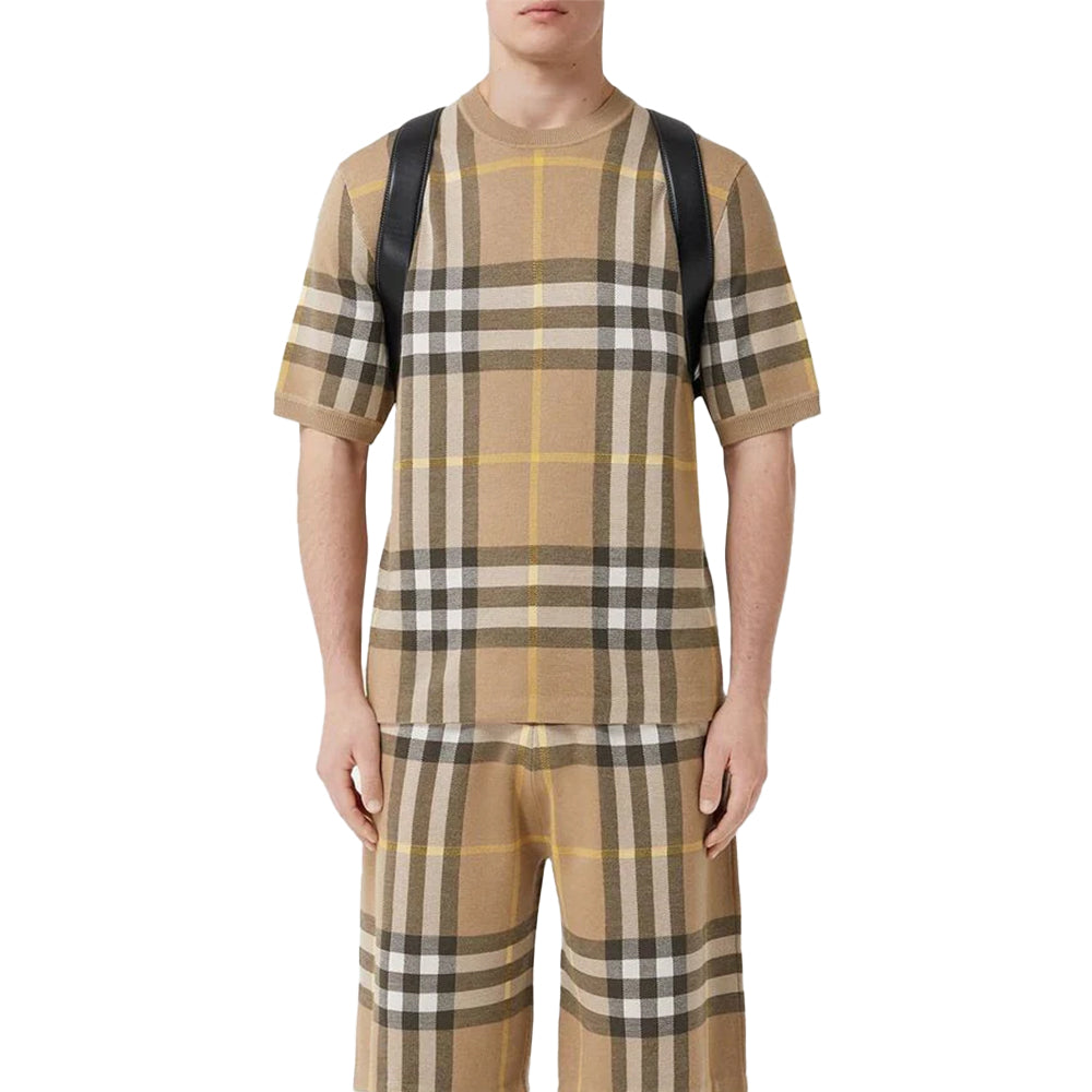 Burberry check-pattern short-sleeve top