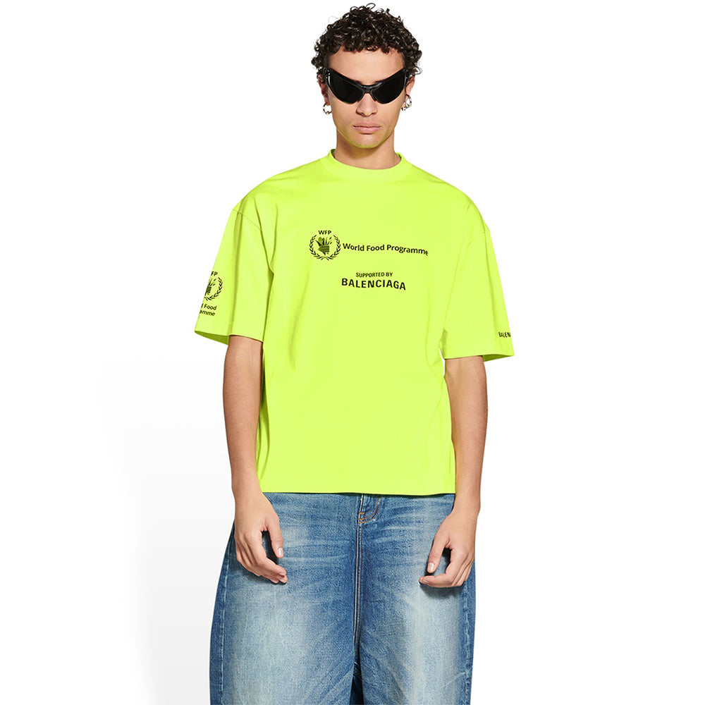 BALENCIAGA Logo T-shirt in Organic Cotton Jersey 'Yellow'