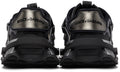 DOLCE & GABBANA Black & Silver Mixed-Materials Space Sneakers - ARABIA LUXURY