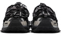 DOLCE & GABBANA Black & Silver Mixed-Materials Space Sneakers - ARABIA LUXURY