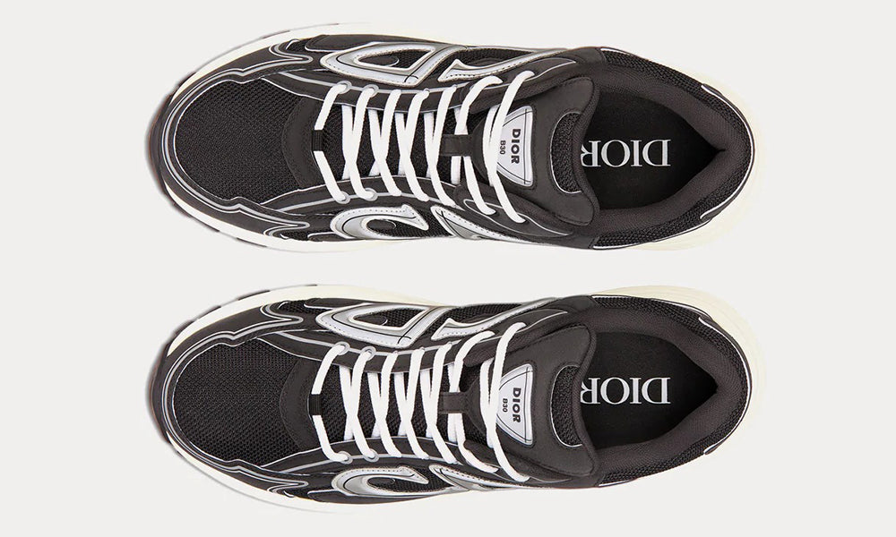 Dior B30 Black Mesh And Technical Fabric Low Top Sneakers - ARABIA LUXURY