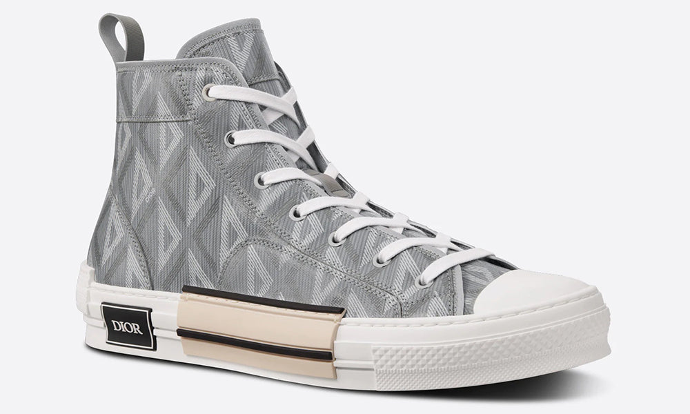 Dior B23 High-top Sneaker "Dior Gray Cd Diamond Canvas" - ARABIA LUXURY