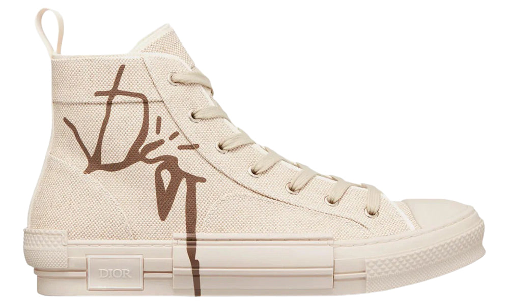 Dior B23 Cactus Jack Dior "Cream & Coffee" High-top Sneaker - ARABIA LUXURY