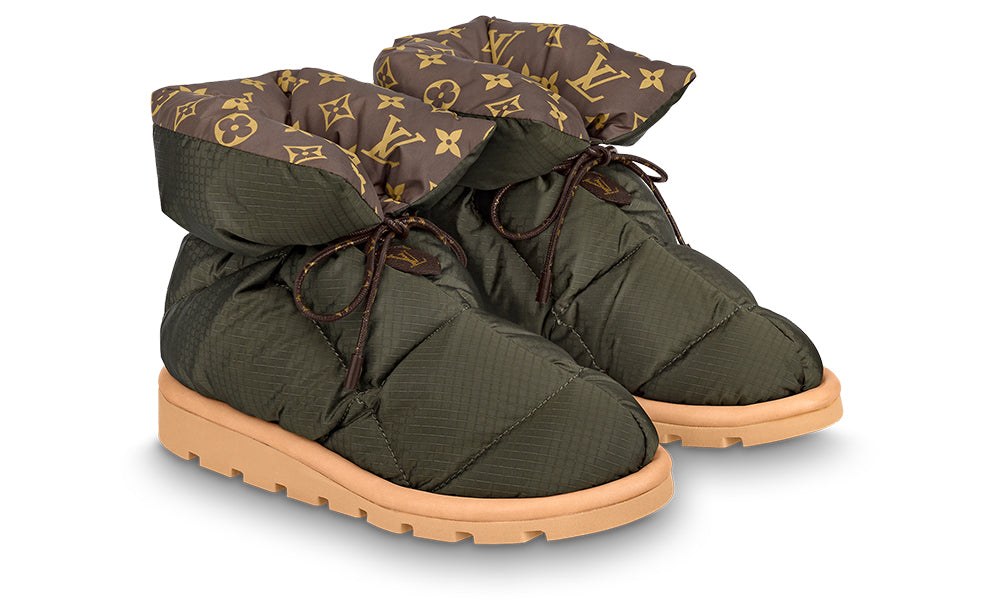 Louis Vuitton PILLOW COMFORT ANKLE BOOT "KAKI" - ARABIA LUXURY