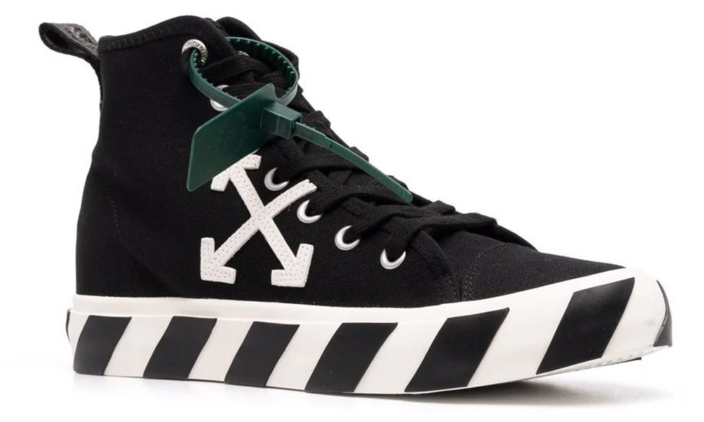 Off-White Vulcanized mid-top sneakers - ARABIA LUXURY