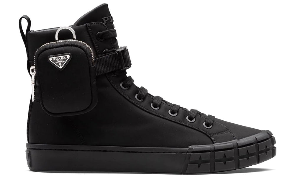 Prada Wheel Re-Nylon high-top sneakers - ARABIA LUXURY