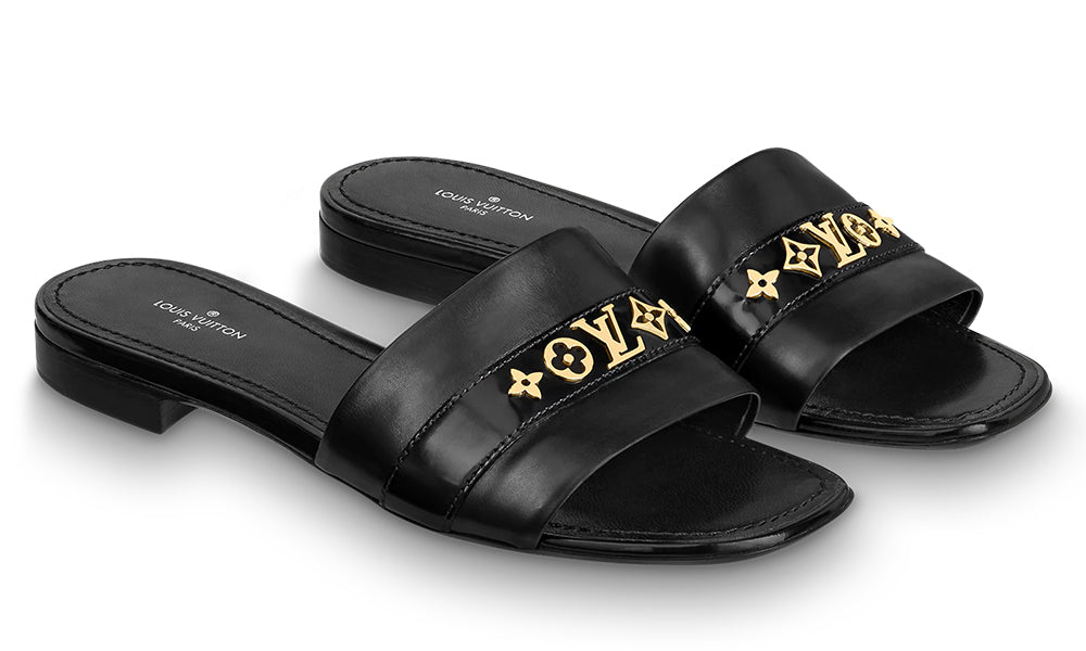 Louis Vuitton REVIVAL FLAT MULE "BLACK" - ARABIA LUXURY