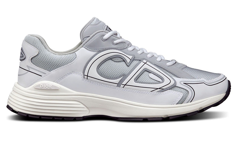 DIOR B30 SNEAKER "Gray Mesh and White Technical Fabric" - ARABIA LUXURY