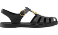 Gucci Rubber Buckle Strap Sandals - Black - ARABIA LUXURT