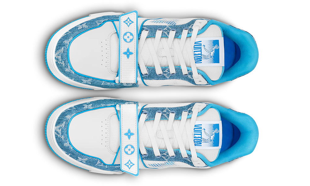 Louis Vuitton Trainer Sneaker "Blue" #1A9ZI2 - ARABIA LUXURY