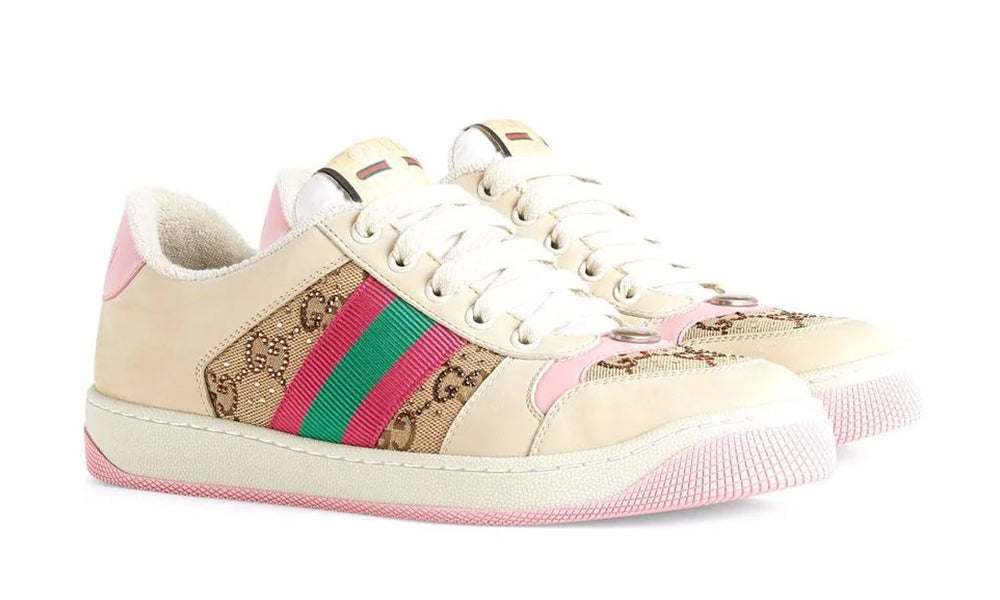 Gucci crystal-embellished GG Screener sneakers - ARABIA LUXURY