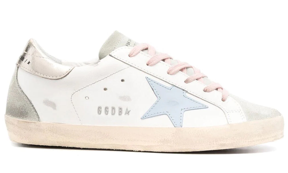 Golden Goose Wmns Superstar 'White Silver Ice Blue'