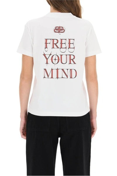 BALENCIAGA Free Your Mind T-shirts In White