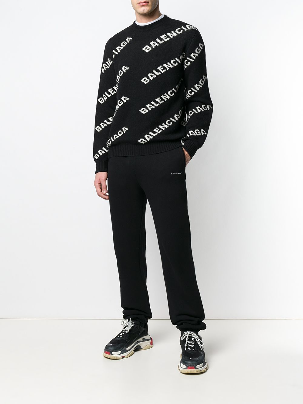 Balenciaga all over jumper best sale